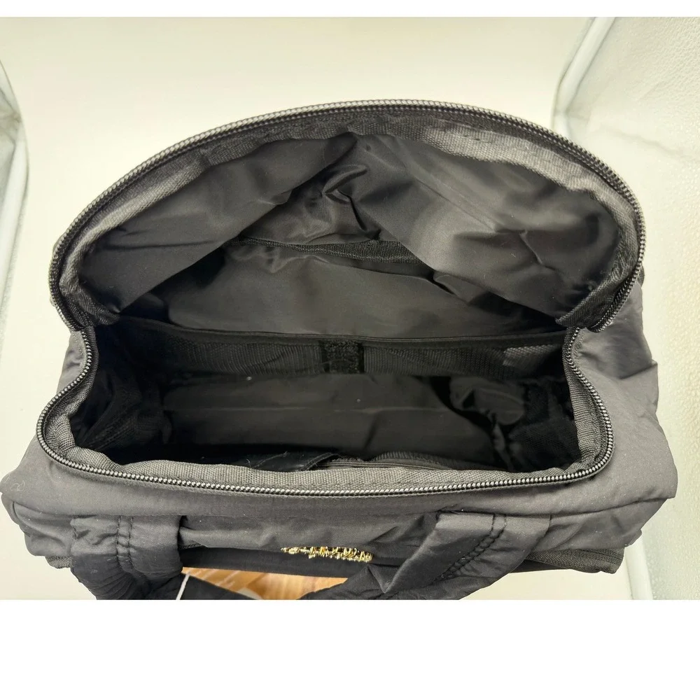 Bagstellar Black Nylon Puffer Bag Quilted Toiletry Cosmetic Organizer 1493